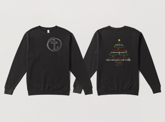 CREWNECK collection spécial noël (psaumes  46:2-4)